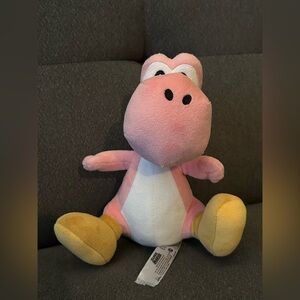Super Mario Pink Yoshi Plush 8" Stuffed Animal Nintendo Little Buddy All Stars